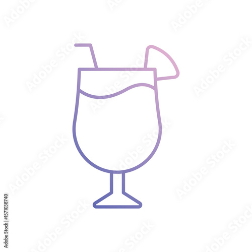 Fire Cocktail vector icon