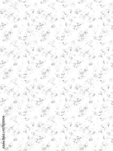 Delicate Black & White Leaf Texture – Minimalist Seamless Botanical Pattern on White for Summer Branding & Fabric.