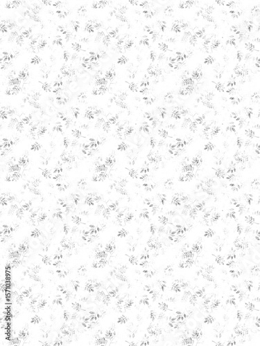 Delicate Black & White Leaf Texture – Minimalist Seamless Botanical Pattern on White for Summer Branding & Fabric.
