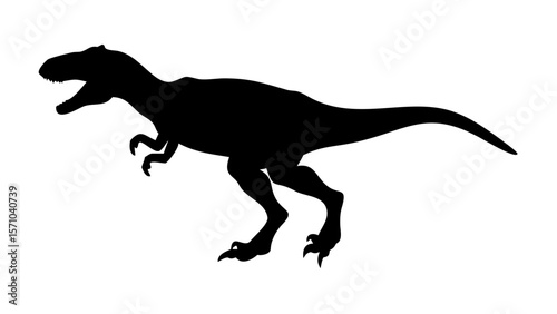 Dinosaur Silhouette T-Rex Clipart – Prehistoric Predator Vector Art