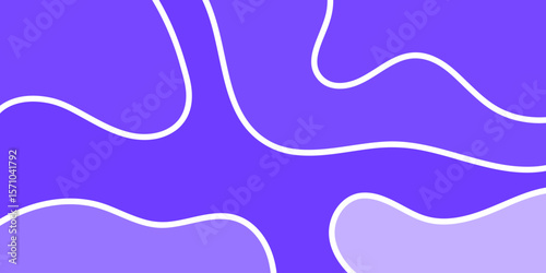 Abstract graphic design with layered, wavy shapes in shades of purple (1)