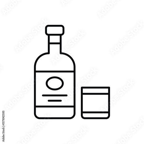 Vodka  vector icon