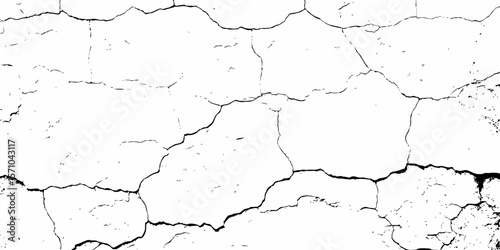 white textured wall with cracks and brick foundation, creating a distressed and some dark spots, textured appearance. it looks aged