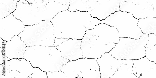 white textured wall with cracks and brick foundation, creating a distressed and some dark spots, textured appearance. it looks aged	
