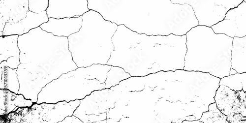white textured wall with cracks and brick foundation, creating a distressed and some dark spots, textured appearance. it looks aged	