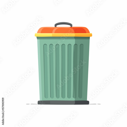 trash can isolated on white background