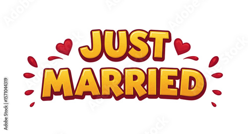 Just married text 