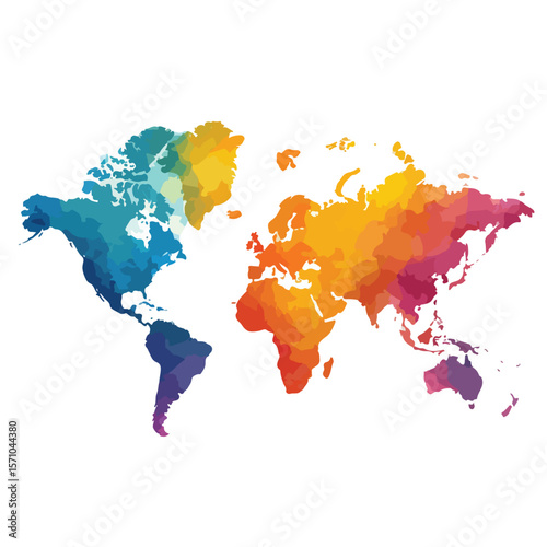 world map isolated in White Background, world map vector, Flat lay vector illustration