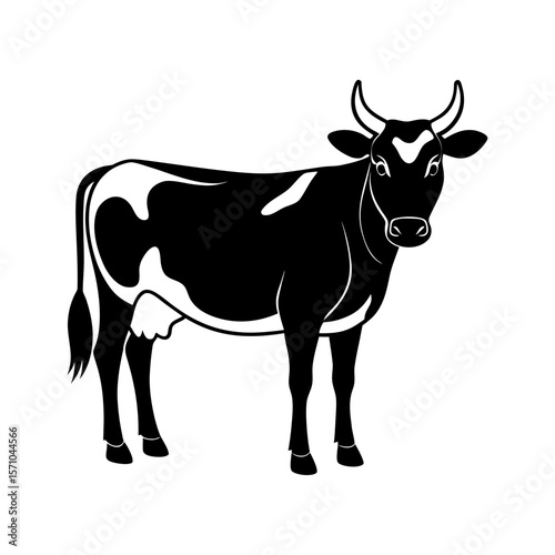 Cow clipart on white background vector illustration