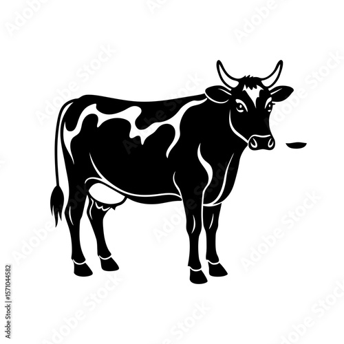Cow clipart on white background vector illustration