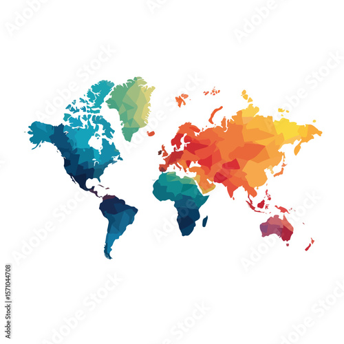 world map isolated in White Background, world map vector, Flat lay vector illustration