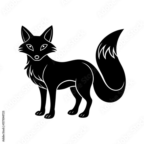 Fox clipart on white background vector illustration