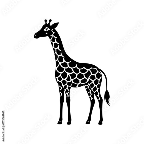 Giraffe clipart on white background vector illustration