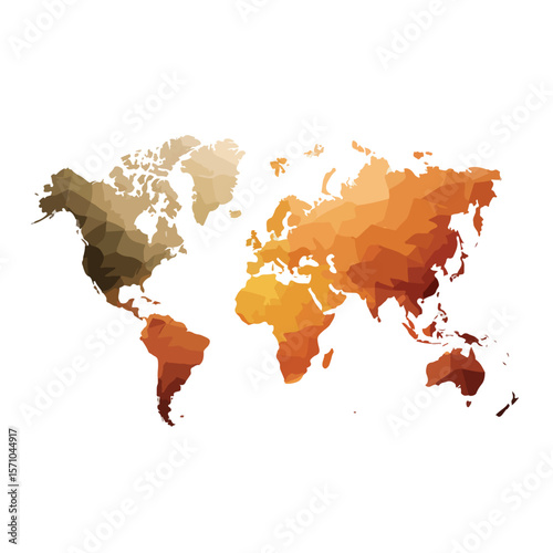 world map isolated in White Background, world map vector, Flat lay vector illustration