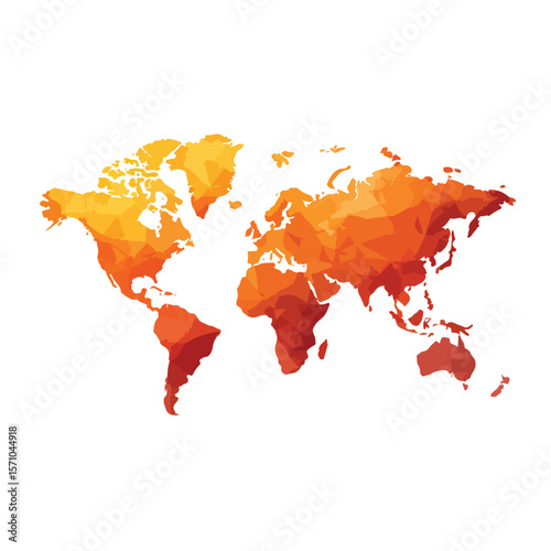 world map isolated in White Background, world map vector, Flat lay vector illustration