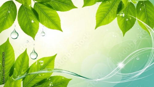 Eco Friendly Sustainability Concept with Nature Elements, Light Background, AI Generation