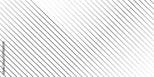 Slant line halftone gradation texture. Fading diagonal stripe gradient background. Black oblique pattern backdrop.