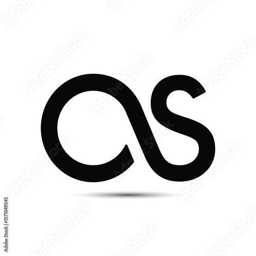 as or os letter initial logo design icon