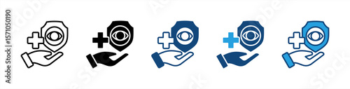 Vision Care icon set multiple style collection
