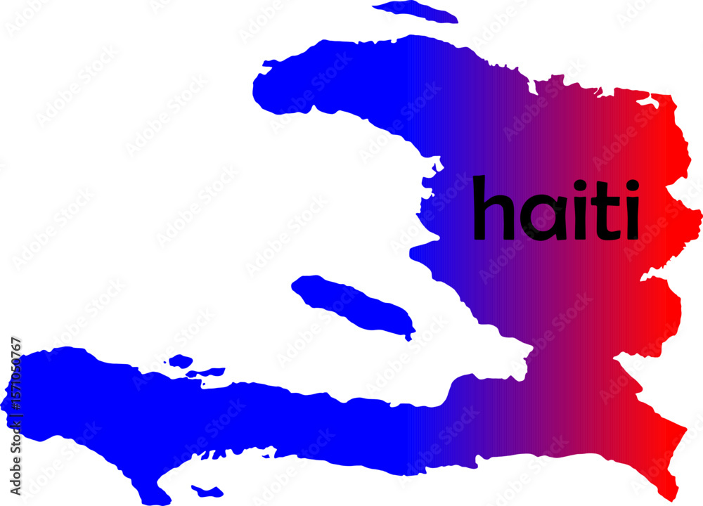 Fototapeta premium Haiti Map and Flag Illustration – Vector Design