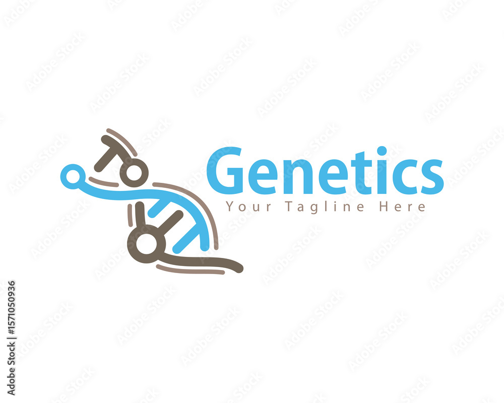 genetics logo creative design concept DNA health technology genetics logo creative design concept DNA health technology
