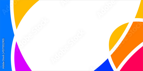 Abstract colorful shapes on white background (1)