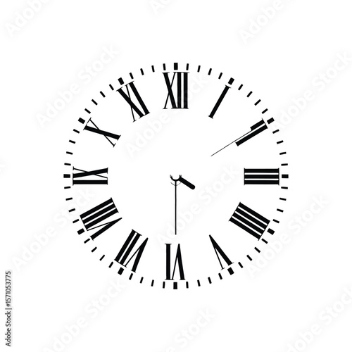 Elegant background with a clock for new year