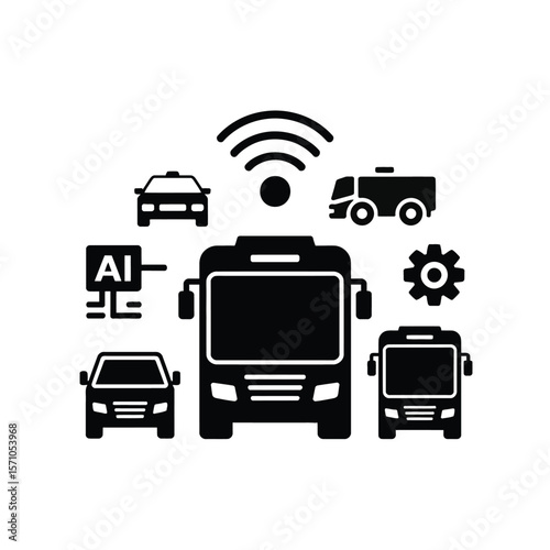 Autonomous vehicles connected by ai technology