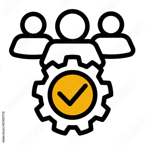 Customer Relationship Management Platform from the Business Automation icon collection (Outline Color Lineal Style)