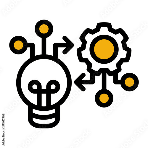 Innovation Deployment Module from the Business Automation icon collection (Outline Color Lineal Style)
