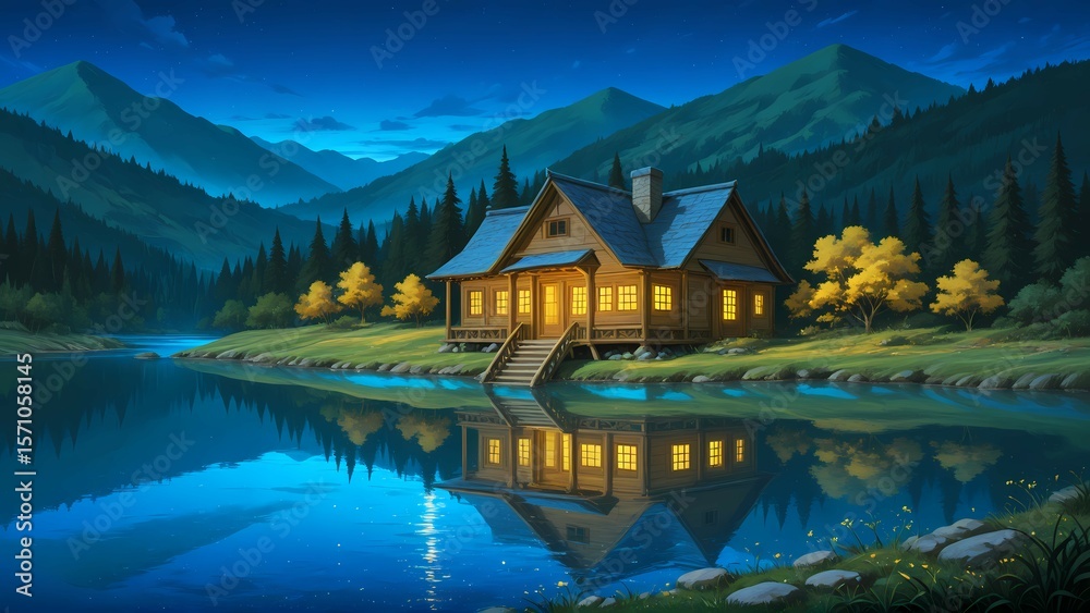 Fototapeta premium Lake View Tranquility the Water Vol.77