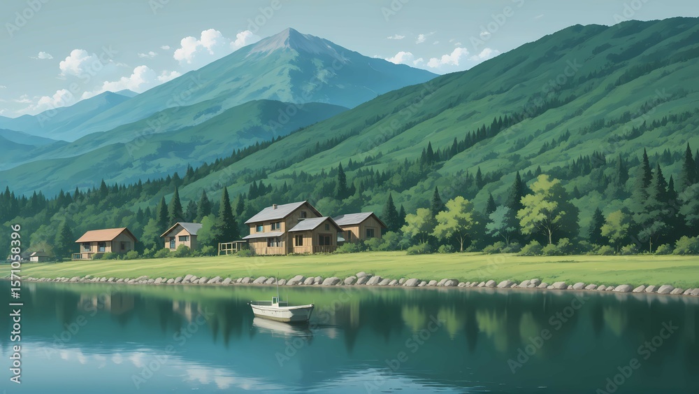 Fototapeta premium Lake View Tranquility the Water Vol.73