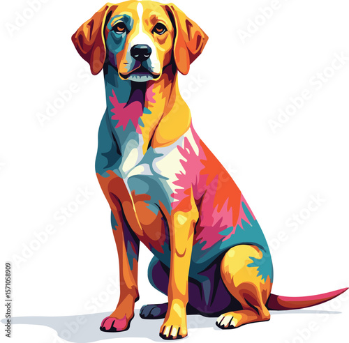 Colorful Dog Art
