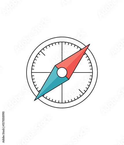 compass Vector illustration on a transparent background. Premium quality symbols. Vector Line Flat color icon for concept and graphic design. Pro Vector