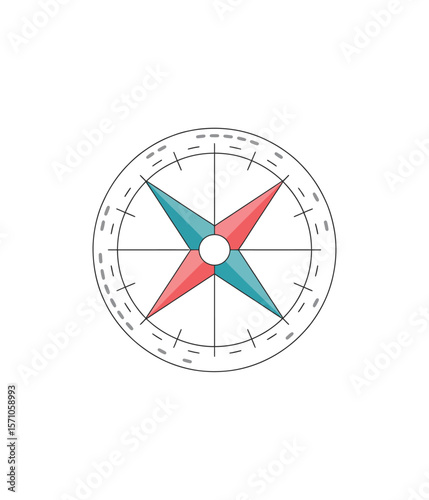 compass Vector illustration on a transparent background. Premium quality symbols. Vector Line Flat color icon for concept and graphic design. Pro Vector