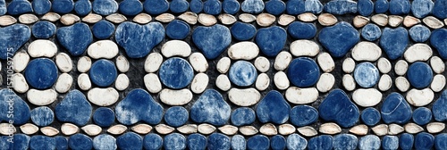 Mosaic tiles background with seemleless pattern. Generative Ai