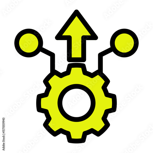 Workflow Efficiency Monitor from the Business Automation icon collection (Solid Color Lineal Style)