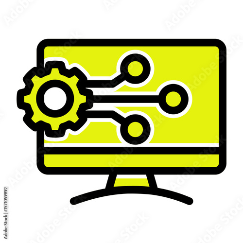 Enterprise Digitalization Framework from the Business Automation icon collection (Solid Color Lineal Style)