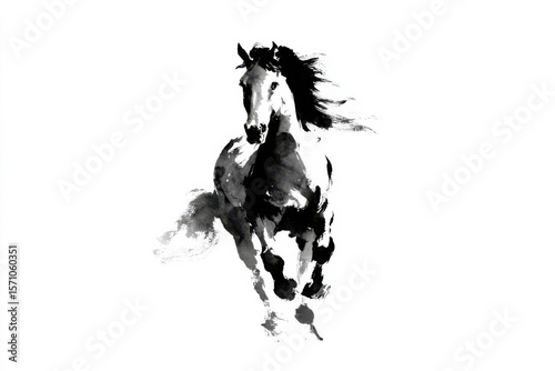 2026 year of the horse ink art for lunar new year chinese zodiac