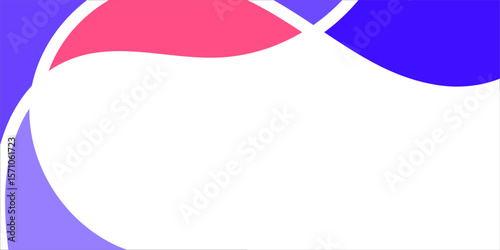 Abstract background with overlapping, curved shapes in vibrant purple, pink, and blue hues