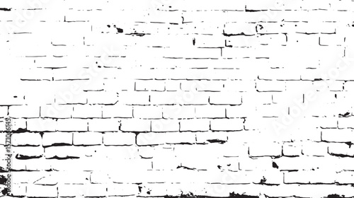 A distressed white brick wall with black marks and imperfections creating a textured background