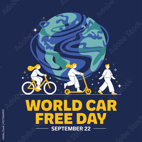 World car free day september celebration promoting sustainable transport and eco friendly lifestyle