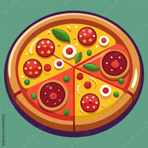A Delicious Pizza.  A Culinary Masterpiece