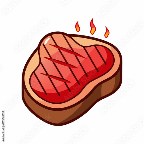 Sizzling Grilled Steak.  A Culinary Masterpiece