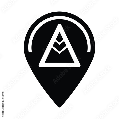 Free Download Trail Marker Cone Icon Vector Illustration - GFXLoad