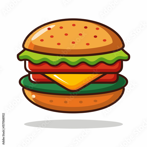 Juicy Cheeseburger.  A mouthwatering fast food delight