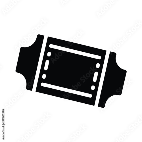 Vintage Ticket Stub Icon Vector Illustration