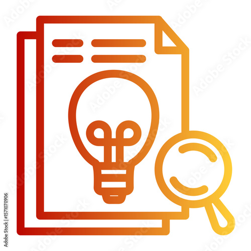 Data Analysis Solution Icon from Accounting Icon Collection (Outline Gradient Style)
