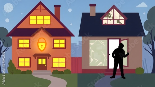 Secure vs Vulnerable Home