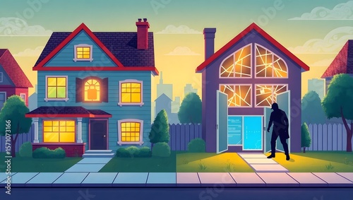 Secure vs Vulnerable Home